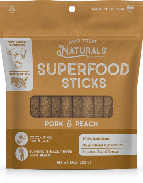 Pork & Peach Superfood Sticks, 10oz