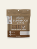 Front of the Sweet Potato & Quinoa Superfood Sticks bag from Dog Treat Naturals