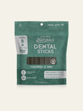 Front of the Chickpea & Mint Dental Sticks bag from Dog Treat Naturals
