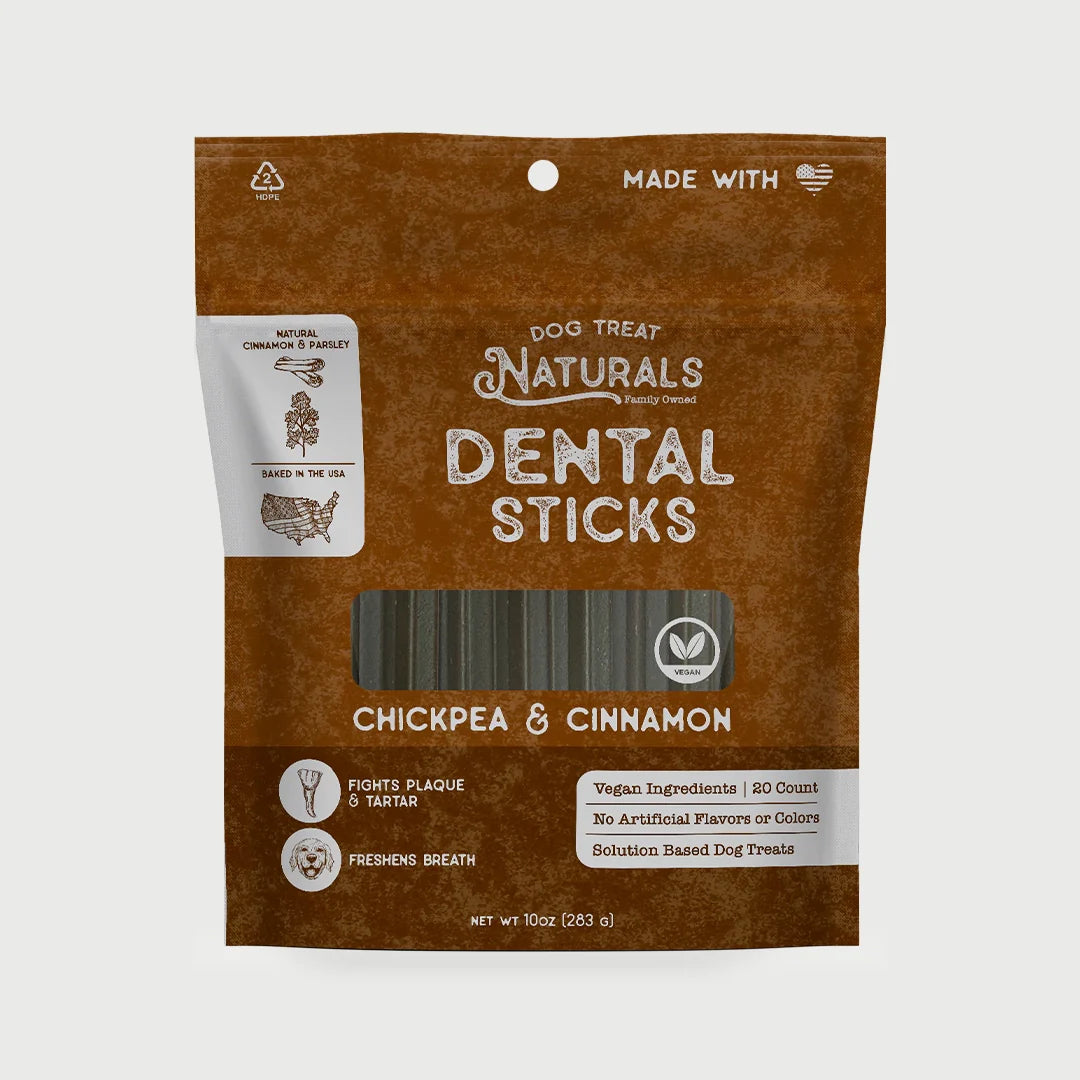 Chickpea & Cinnamon Dental Sticks 10oz bag front