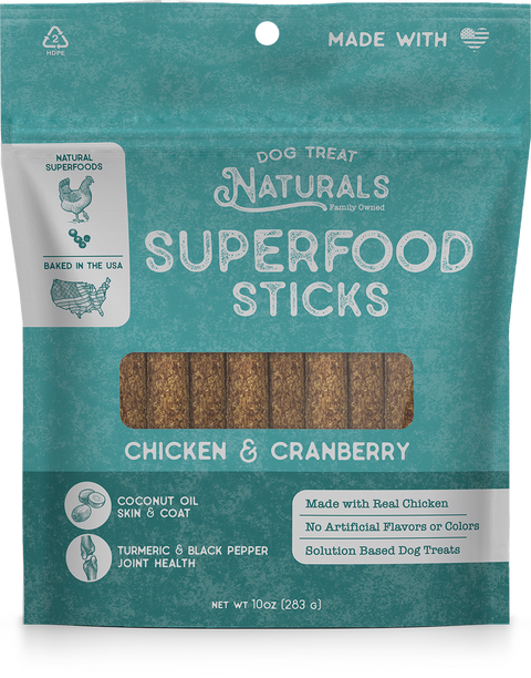 Chicken & Cranberry Superfood Sticks, 10oz