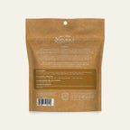 Back of the Pork & Peach Superfood Sticks bag showing feeding guidelines