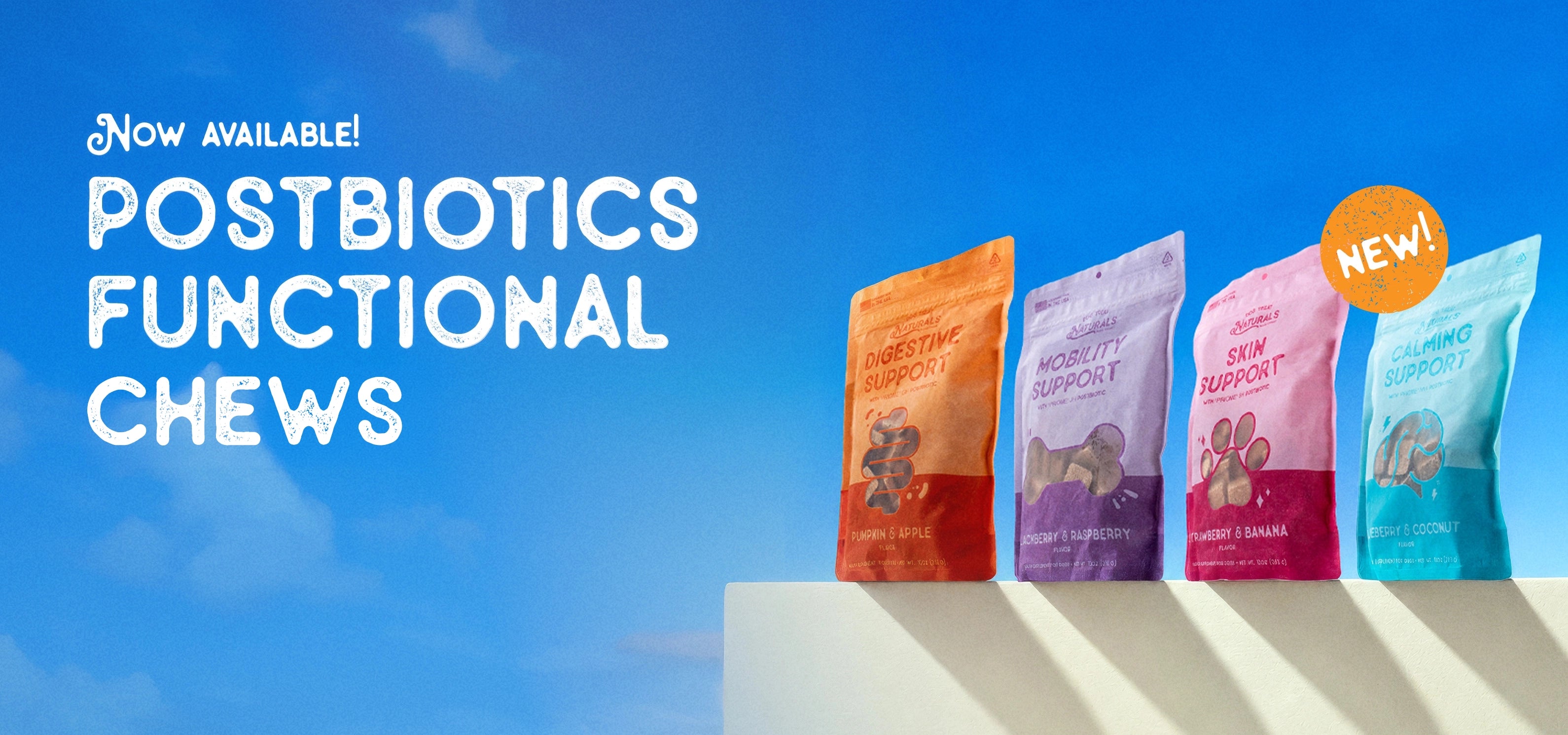 Dog Treat Naturals Postbiotics Line