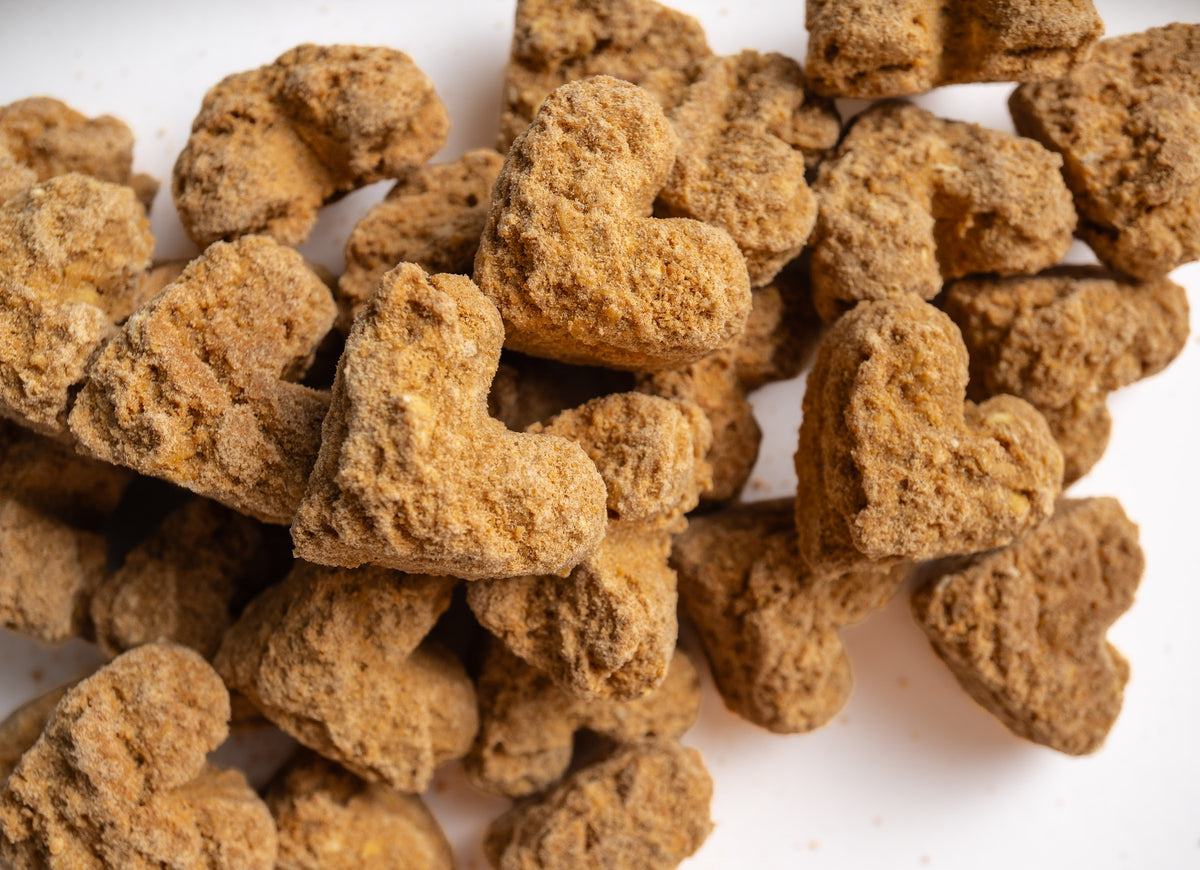 Close-up of Peanut Butter & Banana Superfood Bites showing the real texture
