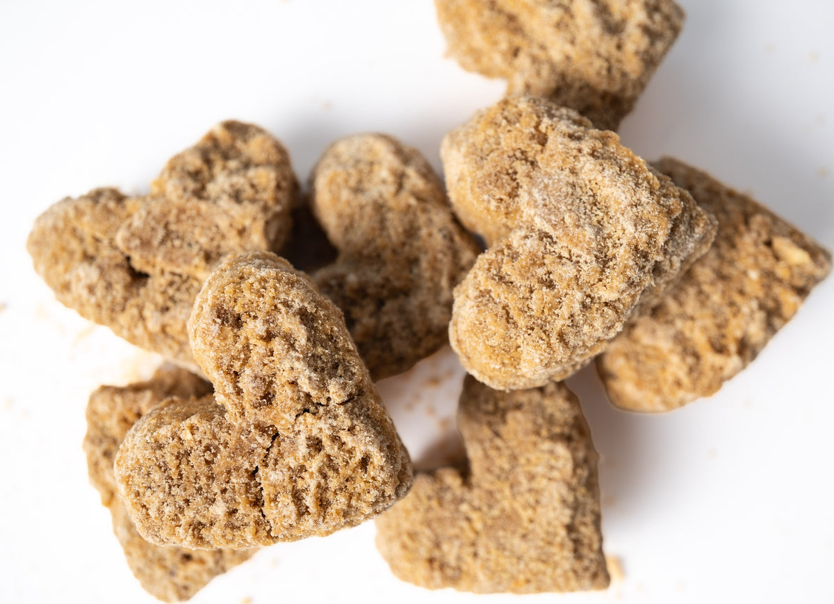 Close-up of Peanut Butter & Blueberry Superfood Bites showing the real texture