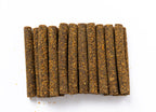 Close-up of Pork & Peach Superfood Sticks showing the real texture