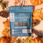 Turkey & Blueberry Superfood Sticks bag